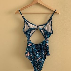 Floral navy swimsuit